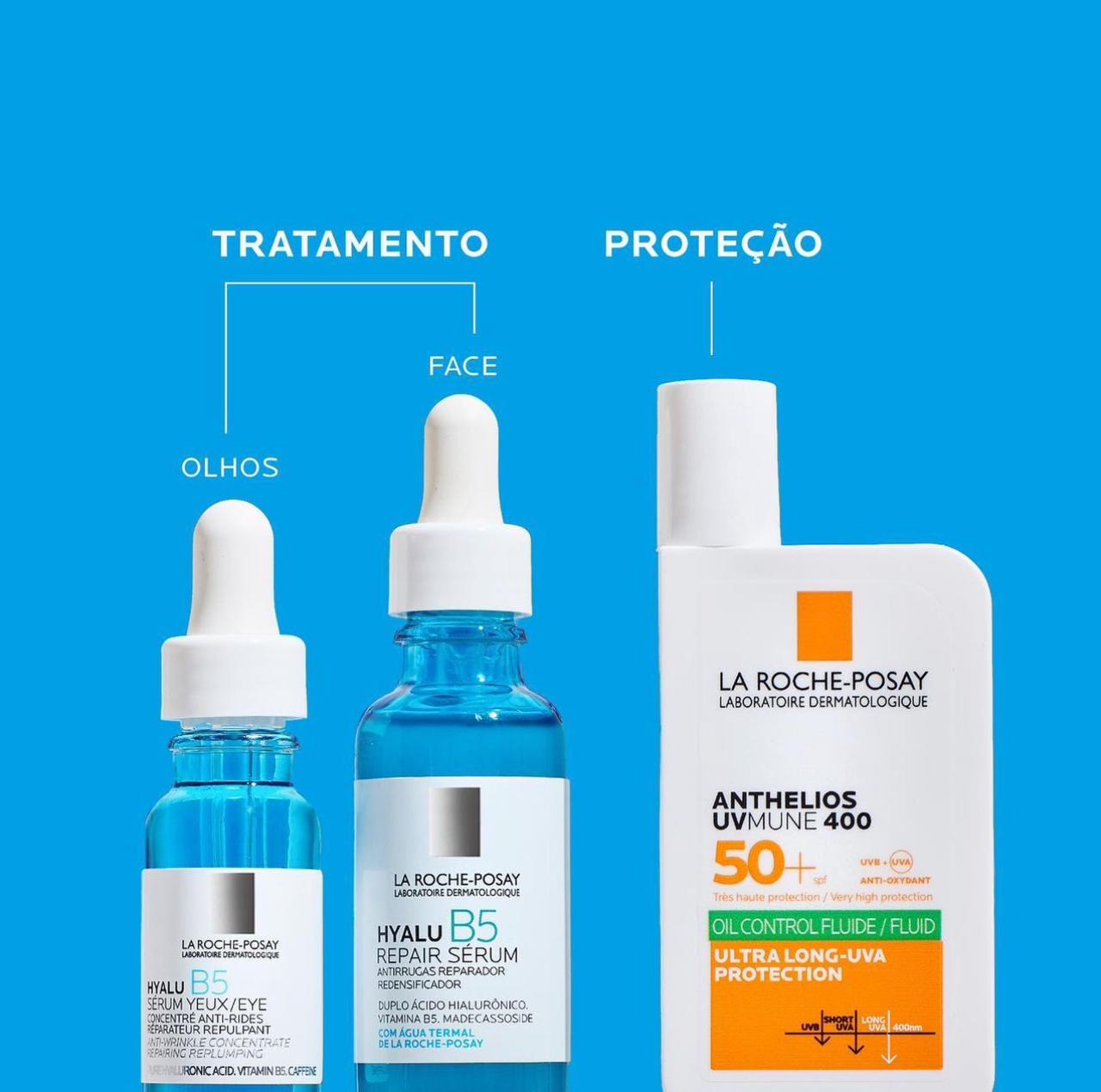 Kit La Roche-Posay - Hyalu B5 Face e olhos + Anthelios UVmune (3 PRODUTOS) - Imagem 2
